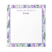 From The Desk of Custom Lavender Flower Field ノートパッド (正面)