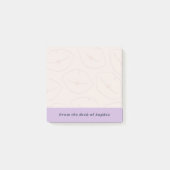 From The Desk Of Custom Name Lips Pattern Lilac ポストイット (正面)