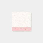 From The Desk Of Custom Name Lips Pattern Pink ポストイット (正面)