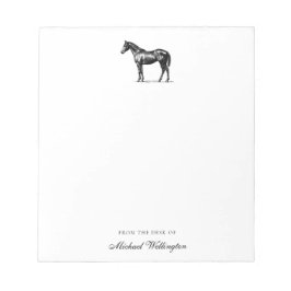From The Desk Of | Elegant Horse Equestrian Name ノートパッド