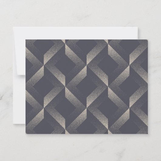 From The Desk Of Geometric Black Gray Pattern Flat ノートカード (裏面)