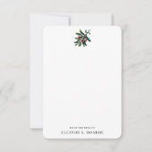 From The Desk Of Name Holiday Mistletoeノートカード サンキューカード (正面)