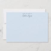 From The Desk Of Personalized Name Blue Stationery ノートカード (正面)