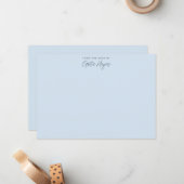 From The Desk Of Personalized Name Blue Stationery ノートカード (正面/裏面インサイチュ)