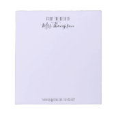 From The Desk Of Purple Modern Name Script ノートパッド (正面)