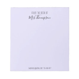 From The Desk Of Purple Modern Name Script ノートパッド