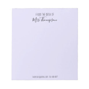 From The Desk Of Purple Modern Name Script ノートパッド