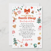 From the Desk of Santa Christmas Elf Letter 招待状 (正面)