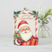 From the Desk of Santa Kids Christmas Note Letter シーズンカード (スタンド正面)