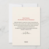 From the Desk of Santa Magical Christmas Letter シーズンカード (裏面)