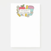 From the Desk of Teacher Cute Personalized ポストイット (正面)