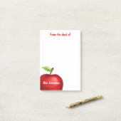From the Desk of Teacher Red Apple Personalized  ポストイット (デスク上)