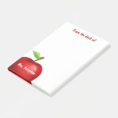 From the Desk of Teacher Red Apple Personalized  ポストイット (アングル)