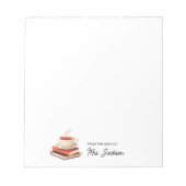 From the Desk of with Books and Tea Cup ノートパッド (正面)