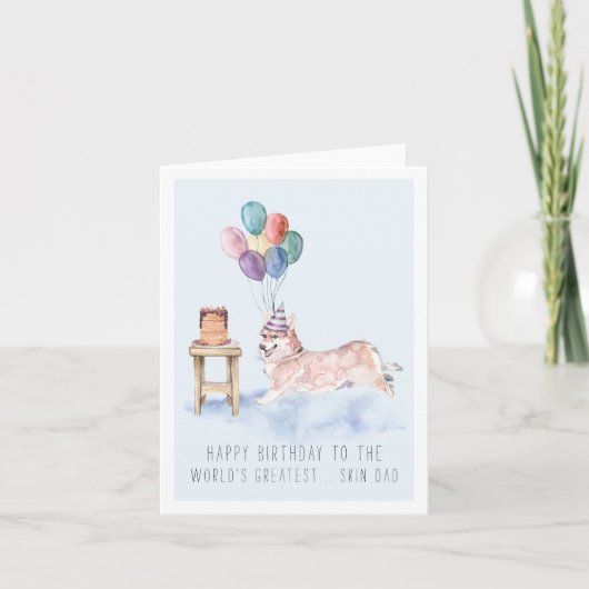 From the Dog | かわいいコーギーの誕生日カード カード (正面)