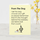 From The Dog -ハッピーバースデーおもしろい詩 カード (黄色い花)