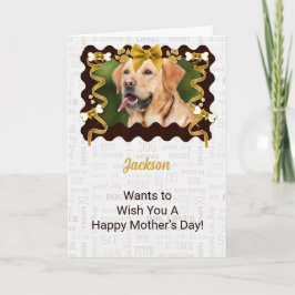 From the Dog Mother's Day in Brown and金ゴールド カード