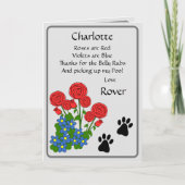 From the Dog Valentineまたは誕生日 カード (正面)