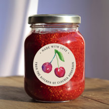 From the Kitchen Of チェリージャムとクッキー ラベル