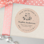 From the Kitchen of Christmas Cake Kraft Rustic ラウンドシール