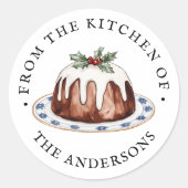 From The Kitchen Of | Christmas Pudding ラウンドシール (正面)