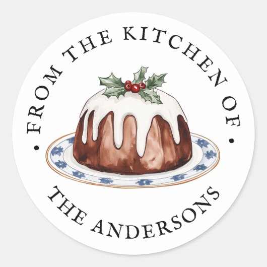 From The Kitchen Of | Christmas Pudding ラウンドシール (正面)