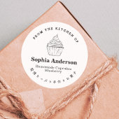 From the Kitchen of Cupcake Simple Minimalist ラウンドシール