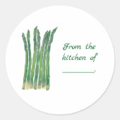 From the kitchen of, custom asparagus lid stickers ラウンドシール (正面)