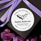 From the Kitchen of Halloween Bat Minimalist ラウンドシール