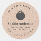 From the Kitchen of Halloween Cauldron Kraft ラウンドシール (正面)