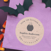 From the Kitchen of Halloween Cauldron Kraft ラウンドシール