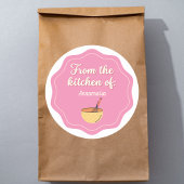 From The Kitchen Of / Pink Sticker ラウンドシール