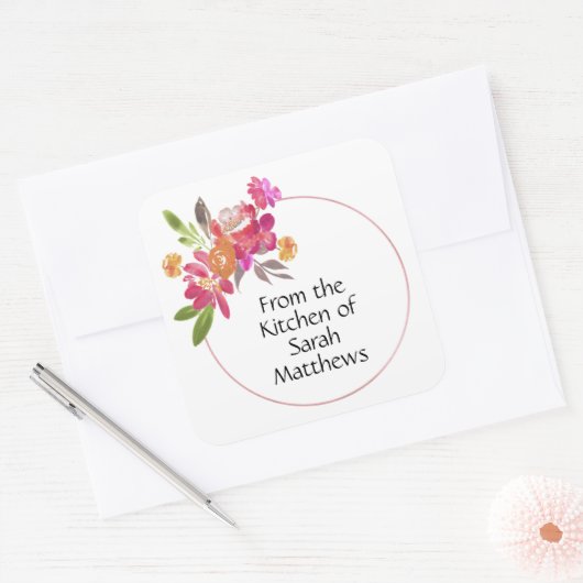 From the kitchen of stickers スクエアシール (封筒)