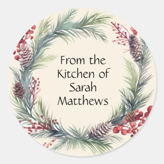 From the kitchen of stickers ラウンドシール (正面)