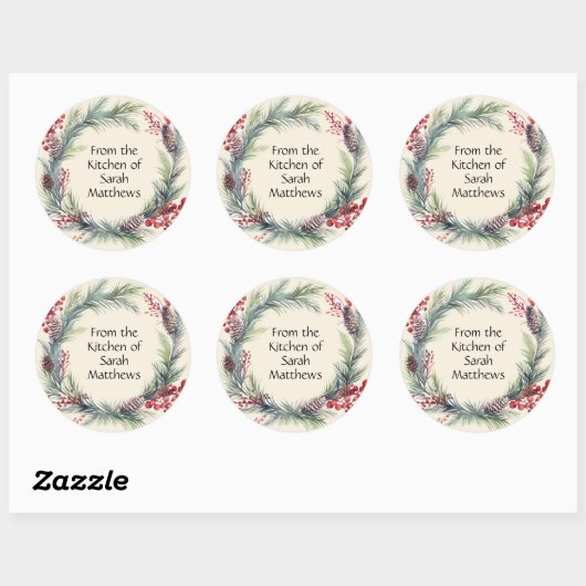 From the kitchen of stickers ラウンドシール (シート)