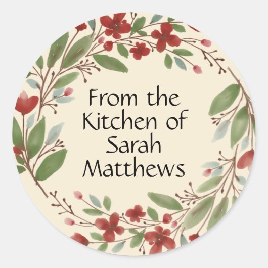 From the kitchen of stickers ラウンドシール (正面)