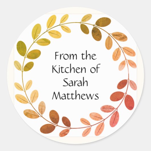 From the kitchen of stickers ラウンドシール (正面)