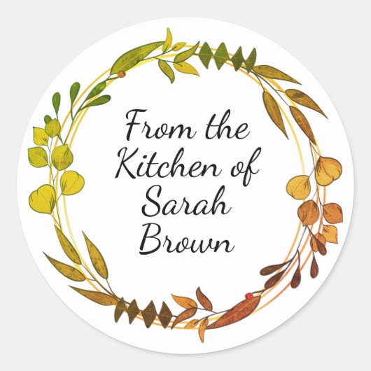 From the kitchen of stickers ラウンドシール (正面)