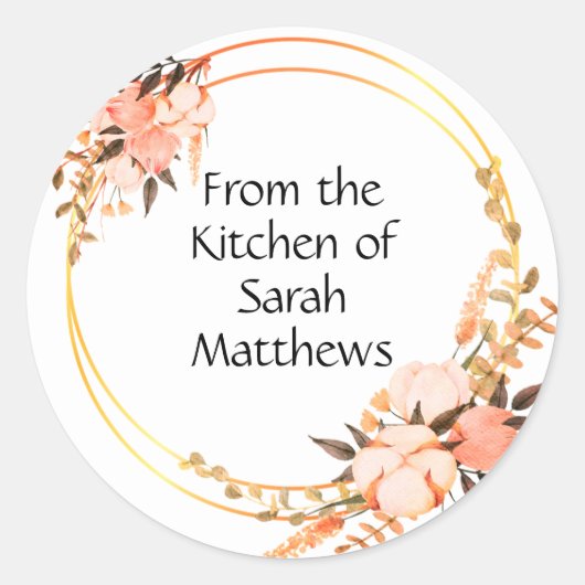 From the kitchen of stickers ラウンドシール (正面)