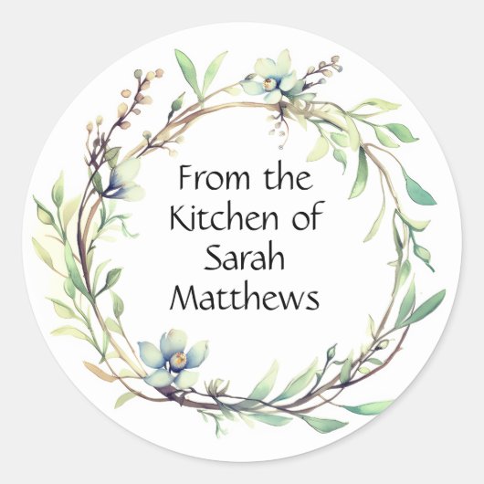 From the kitchen of stickers ラウンドシール (正面)