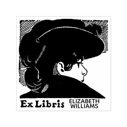From The Library Ex Libris Book Bilbliophile セルフインキングスタンプ (デザイン)