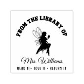 From The Library Of | 可愛い妖精の女の子先生の本 セルフインキングスタンプ (デザイン)