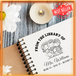 From The Library Of | 学校の子供たちの本の先生 セルフインキングスタンプ