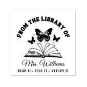 From The Library Of | 蝶 古書籍 セルフインキングスタンプ (デザイン)
