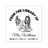 From The Library Of | 読書少女の古書 セルフインキングスタンプ (デザイン)