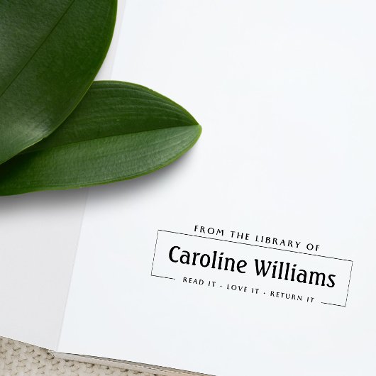 From The Library Of 読 Love Return名前をカスタムする セルフインキングスタンプ