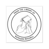 From the Library of Book Stamp おもしろい Sleeping Lady セルフインキングスタンプ (デザイン)