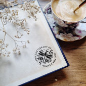 From the Library Of Custom Dragonfly Ex Libris ラバースタンプ