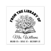 From The Library Of | Forest Flowers Vintage Book  セルフインキングスタンプ (デザイン)