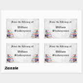 From the Library of Gothci Letter カスタム蔵書票 長方形シール (シート)